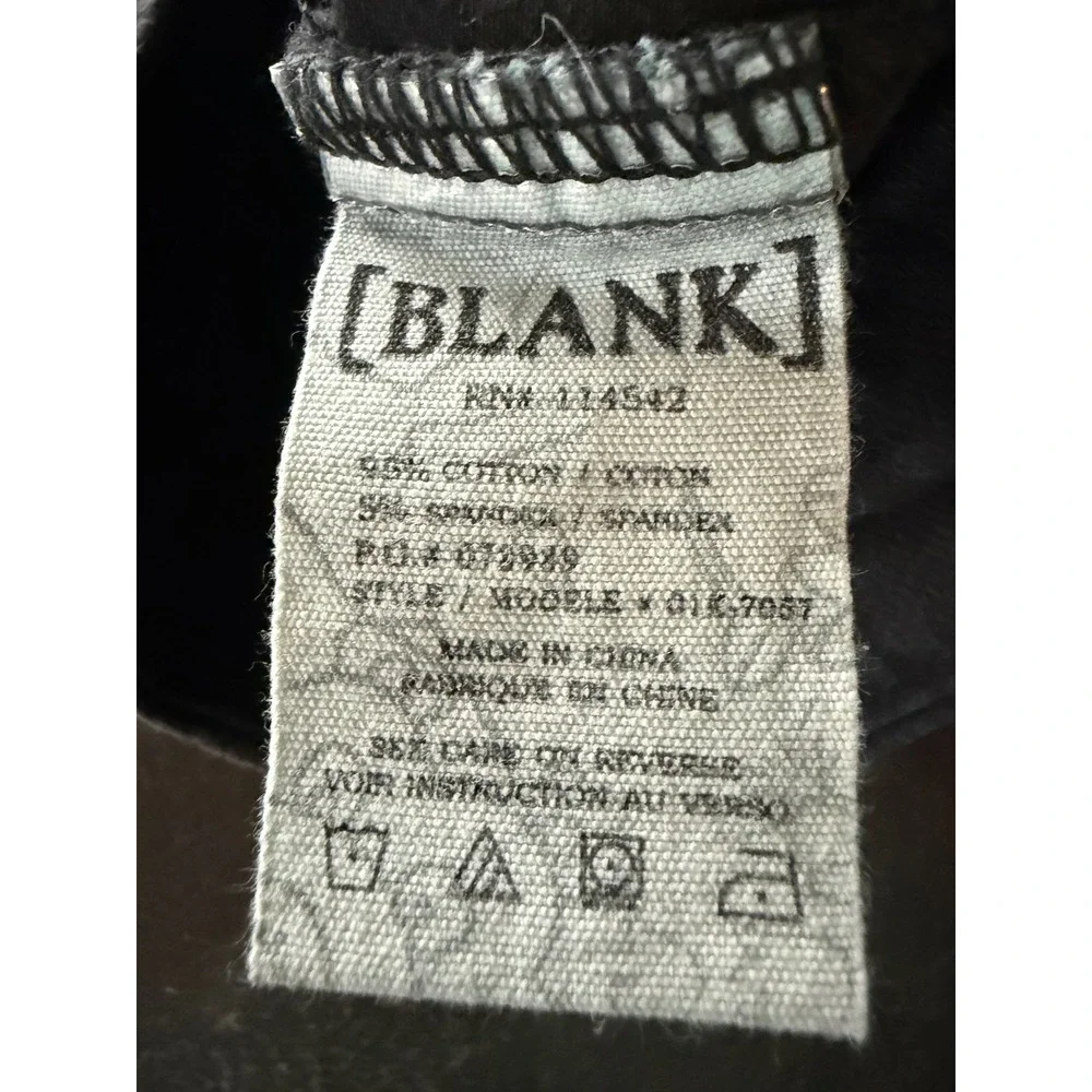 Blank NYC Black Denim Bandage Mini Skirt‎ Size 26 Tiered Zip Back 01K-7057
